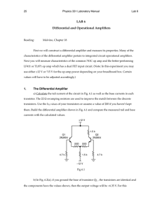 LAB 6 Differential and Operational Amplifiers