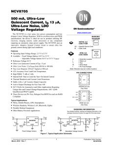 NCV8705 - 500 mA Ultra-Low Noise, LDO