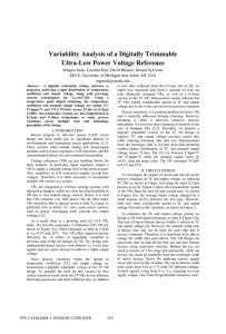 Variability Analysis of a Digitally Trimmable Ultra