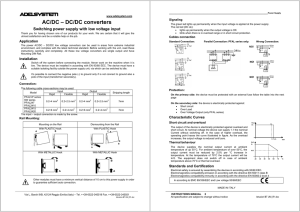 AC/DC – DC/DC converters