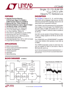 LTC2640 - Single 12-/10-/8-Bit SPI VOUT DACs with 10ppm/°C