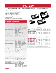 modular dc-dc converters with 500v i/o isolation