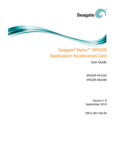 Seagate Nytro XP6209 Application Acceleration Cards User Guide