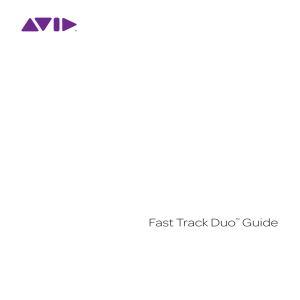 Avid Fast Track Duo Guide