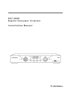 DCT 2000 Installation Manual