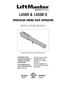 Vehicular Swing Gate Operator LA500 LA500