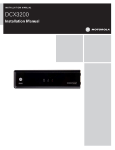 DCX3200 Installation Manual