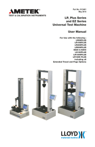 LR_Plus Series and EZ Series Universal Test Machine User Manual