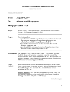 Read FHA`s mortgagee letter detailing the agency`s new loan limits.