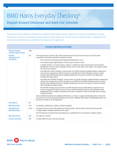 Deposit Account Disclosures – Online Account