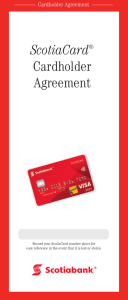 ScotiaCard® Cardholder Agreement