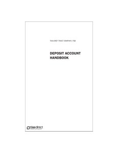 Deposit Account Handbook