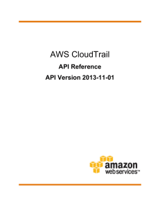 AWS CloudTrail - API Reference