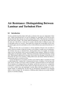 Air Resistance: Distinguishing Between Laminar and