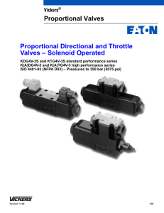 Proportional Directional and Throttle Valves – Solenoid