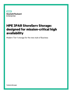 HPE 3PAR StoreServ Storage: designed for mission