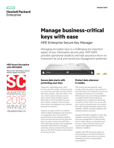 Manage business-critical keys with ease for HPE Enterprise