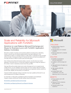 Scale and Reliability for Microsoft Applications with FortiADC