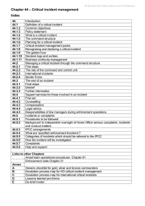 Chapter 44: critical incident management