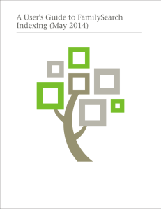 A User`s Guide to FamilySearch Indexing