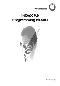INDeX 9.0 Programming Manual