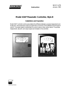 Model 43AP Pneumatic Controller, Style B