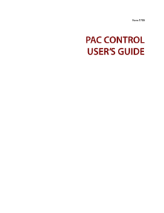PAC Control User`s Guide