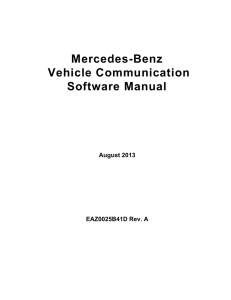 Mercedes-Benz Vehicle Communication Software Manual - Snap-on