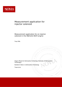 Measurement application for injector solenoid