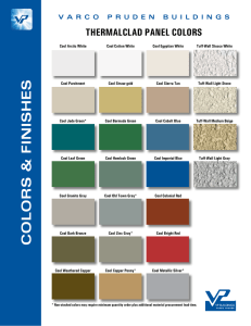 THERMALCLAD PANEL COLORS