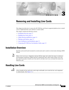 Removing and Installing Line Cards