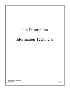 Information Technician JD - Municipal and Community Affairs
