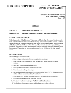 field support technician - Paterson Public Schools