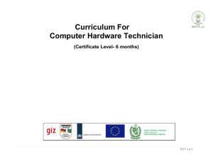 Curriculum For Computer Hardware Technician