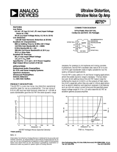 AD797* Ultralow Distortion, Ultralow Noise Op Amp