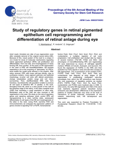 Study of regulatory genes in retinal pigmented epithelium cell