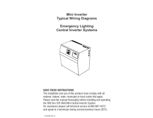 Mini Inverter Typical Wiring Diagrams Emergency Lighting Central