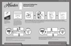 Universal Ceiling Fan Remote Control