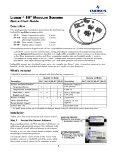 Liebert SN Modular Sensors
