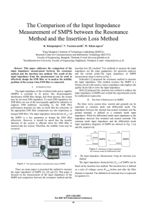 The Comparison of the Input Impedance Measurement of SMPS