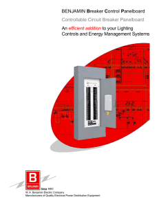 BENJAMIN Breaker Control Panelboard Controllable Circuit Breaker