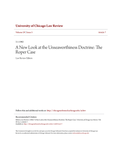 A New Look at the Unseaworthiness Doctrine: The Roper Case