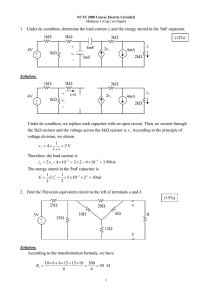 1. Under dc condition, determine the load current iL and the energy
