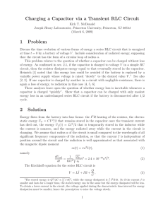 Charging a Capacitor via a Transient RLC Circuit
