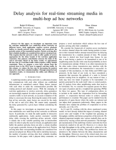 Delay analysis for real-time streaming media in multi