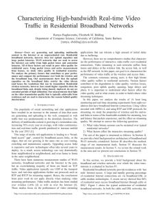 Characterizing High-bandwidth Real