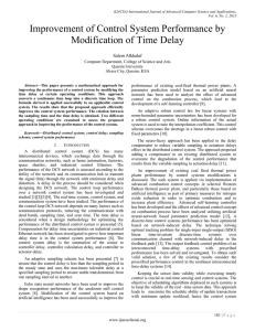 Improvement of Control System Performance by Modification of Time