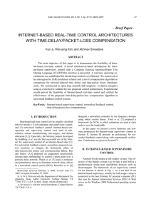 INTERNET-BASED REAL-TIME CONTROL ARCHITECTURES