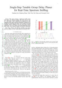 Single-Step Tunable Group Delay Phaser for Real-Time