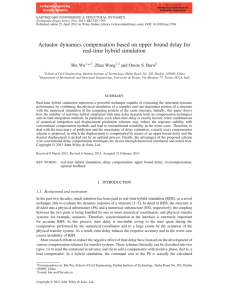 Actuator dynamics compensation based on upper bound delay for